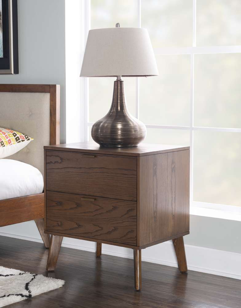 Linon Home Decor - Reid Two Drawer Nightstand - RD02PLT01U veiw 1