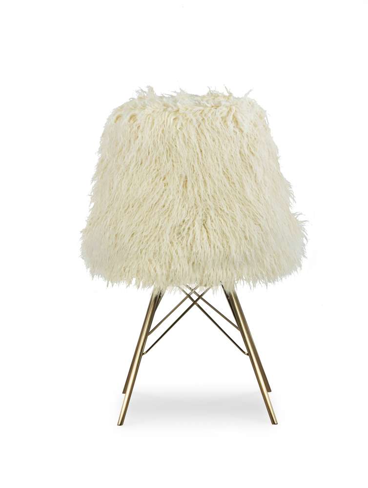 Linon Home Decor - Remy Flokati Chair With Gold Metal Base - CH098FLK01U veiw 6