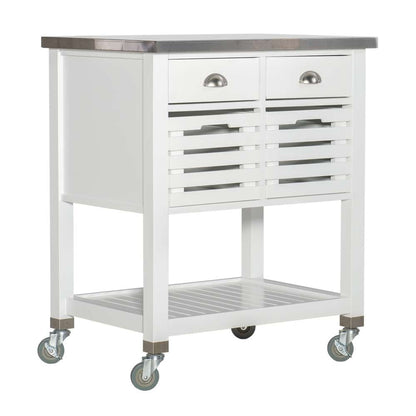 Linon Home Decor - Robbin Kitchen Cart - 464810WHT01U veiw 1