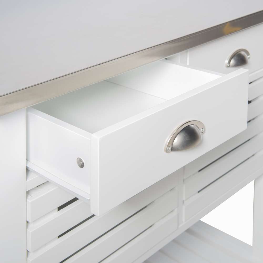 Linon Home Decor - Robbin Kitchen Cart - 464810WHT01U veiw 4