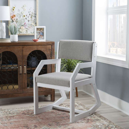 Linon Home Decor - Robin 2 Position Sled Base Chair White - CH262WHT01ASU veiw 6