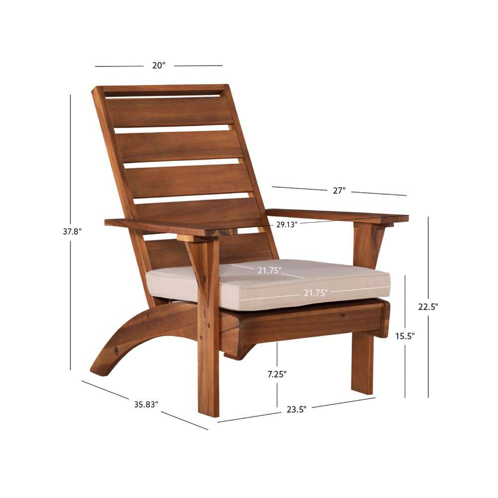 Linon Home Decor - Rockport Brown Outdoor Chair - OD17T3601U veiw 7