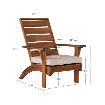 Linon Home Decor - Rockport Brown Outdoor Chair - OD17T3601U veiw 7
