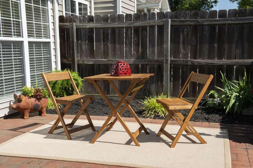 Linon Home Decor - Rockport Brown Three Piece Square Table Set - OD15T36SA01U veiw 1