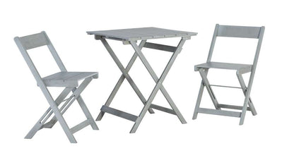 Linon Home Decor - Rockport Gray Three Piece Square Table Set - OD14GRYAS01U veiw 1