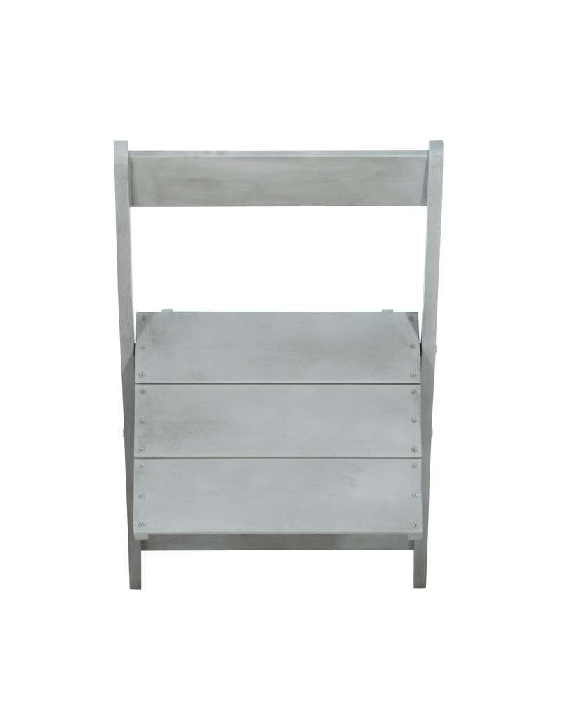 Linon Home Decor - Rockport Gray Three Piece Square Table Set - OD14GRYAS01U veiw 3