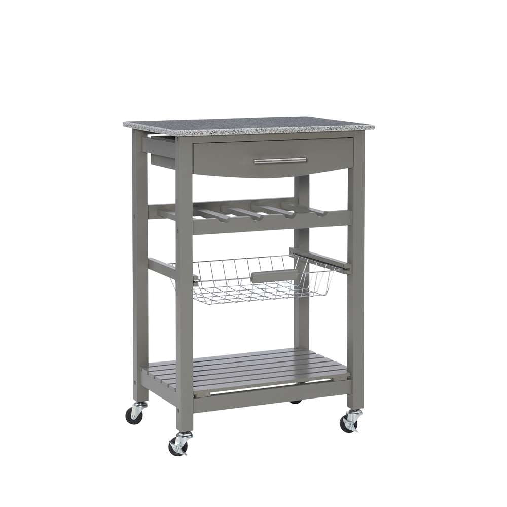 Linon Home Decor - Roger Gray Kitchen Island Granite Top - KI090GRY01U veiw 1
