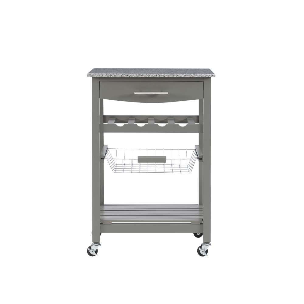 Linon Home Decor - Roger Gray Kitchen Island Granite Top - KI090GRY01U veiw 2