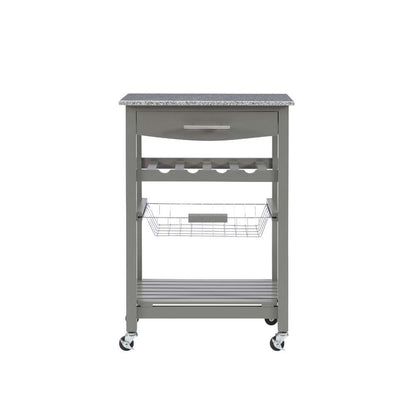 Linon Home Decor - Roger Gray Kitchen Island Granite Top - KI090GRY01U veiw 2