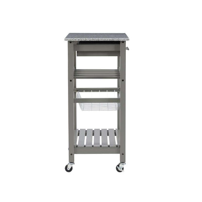 Linon Home Decor - Roger Gray Kitchen Island Granite Top - KI090GRY01U veiw 3