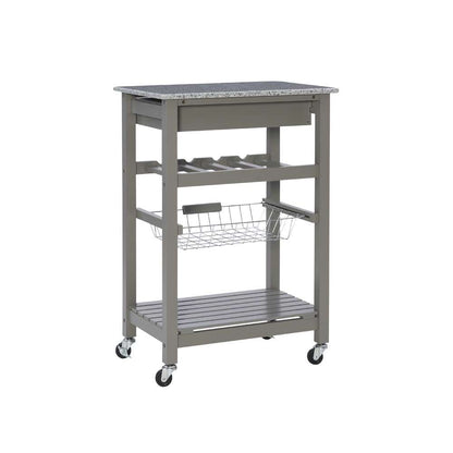 Linon Home Decor - Roger Gray Kitchen Island Granite Top - KI090GRY01U veiw 4