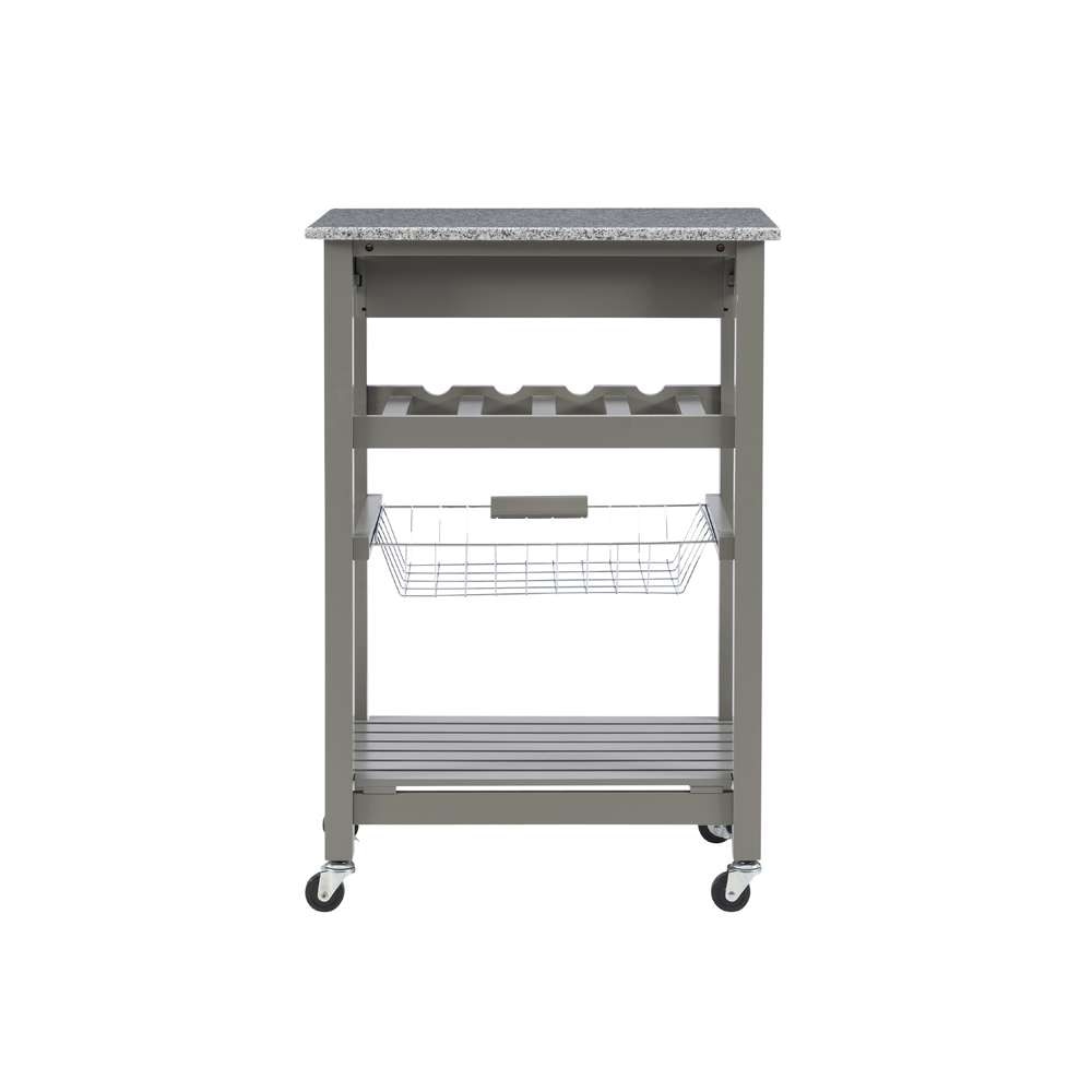Linon Home Decor - Roger Gray Kitchen Island Granite Top - KI090GRY01U veiw 5