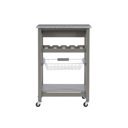 Linon Home Decor - Roger Gray Kitchen Island Granite Top - KI090GRY01U veiw 5