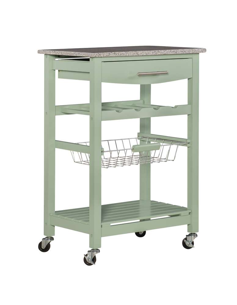 Linon Home Decor - Roger Green Kitchen Island Granite Top - KI089GRN01U veiw 1