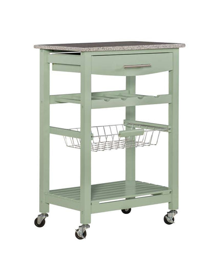 Linon Home Decor - Roger Green Kitchen Island Granite Top - KI089GRN01U veiw 1