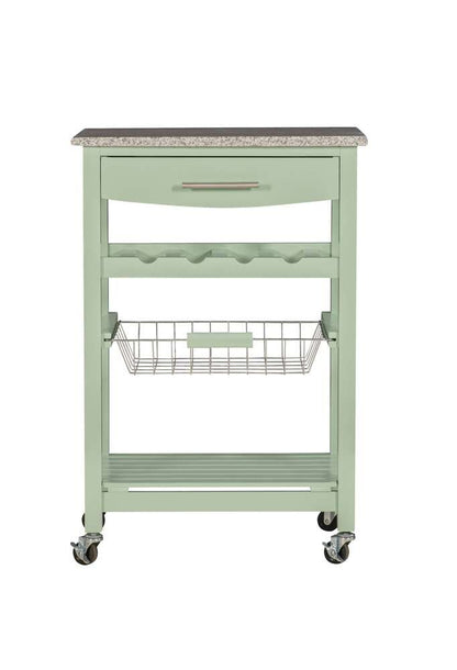Linon Home Decor - Roger Green Kitchen Island Granite Top - KI089GRN01U veiw 2