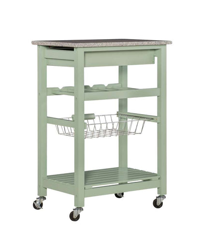 Linon Home Decor - Roger Green Kitchen Island Granite Top - KI089GRN01U veiw 3