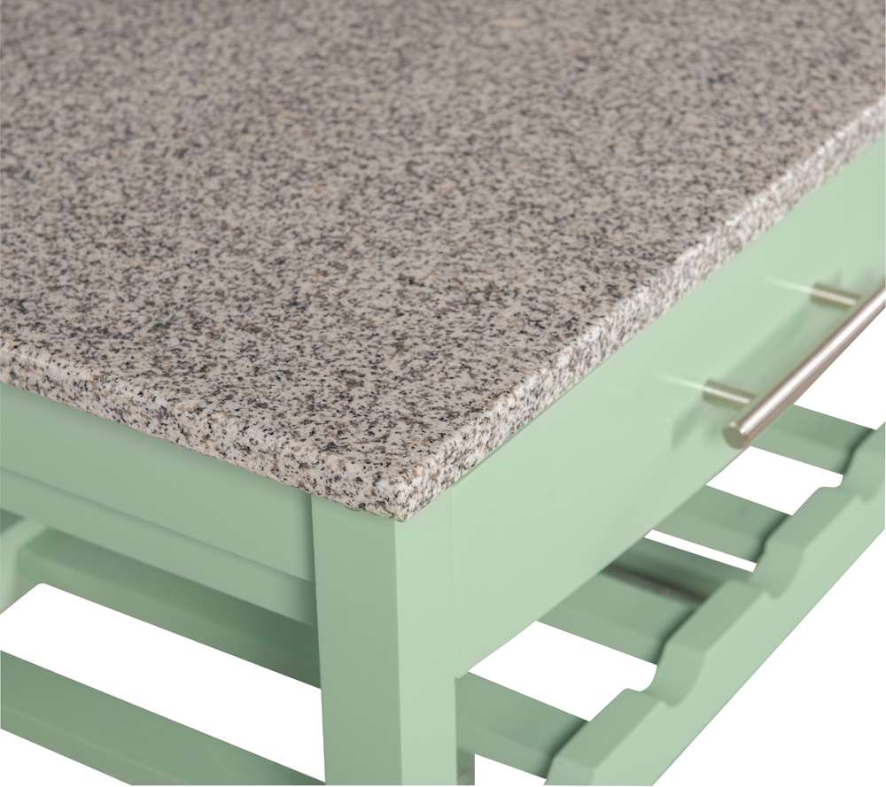 Linon Home Decor - Roger Green Kitchen Island Granite Top - KI089GRN01U veiw 5