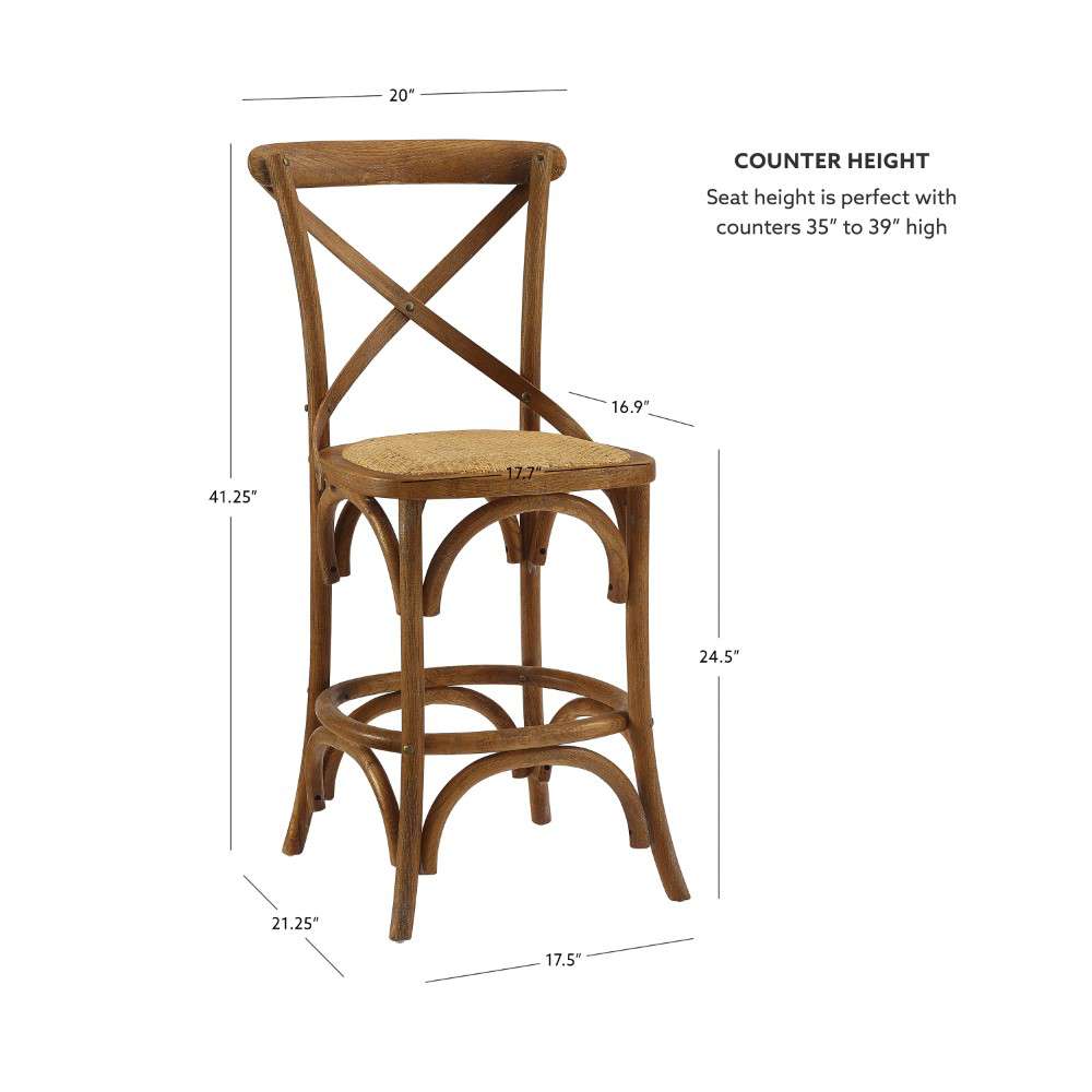 Linon Home Decor - Roxy 24.5 In Gray Wash Counter Stool - CS031GRY01ASU veiw 7