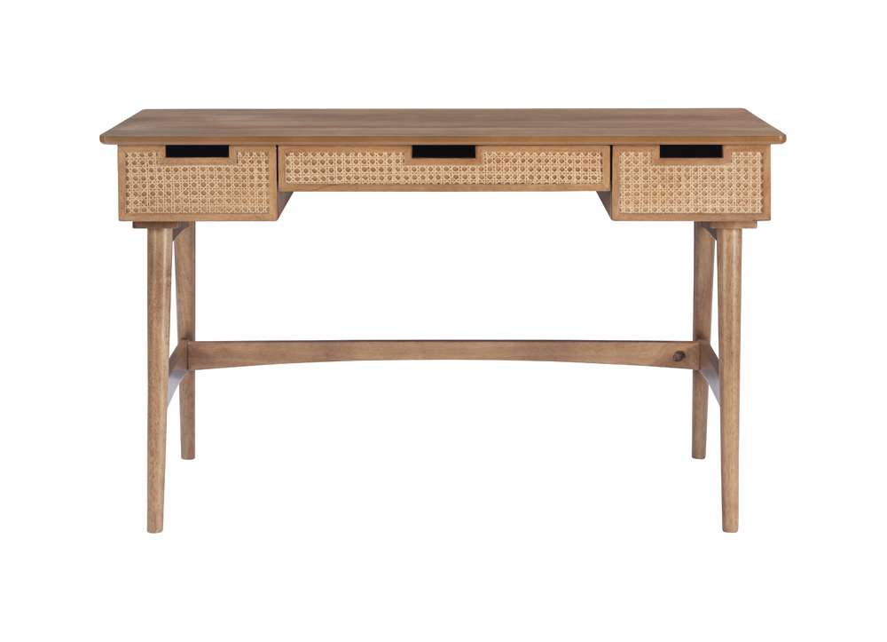 Linon Home Decor - Ryker Rattan Desk - DK104NAT01U veiw 2