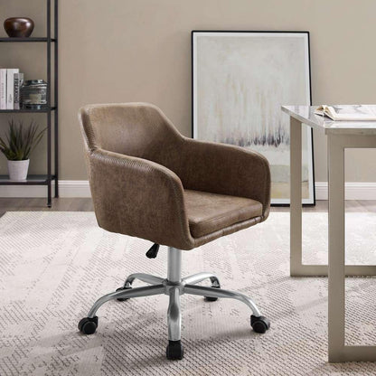Linon Home Decor - Rylen Office Chair, Brown - OC093BRN01U veiw 1