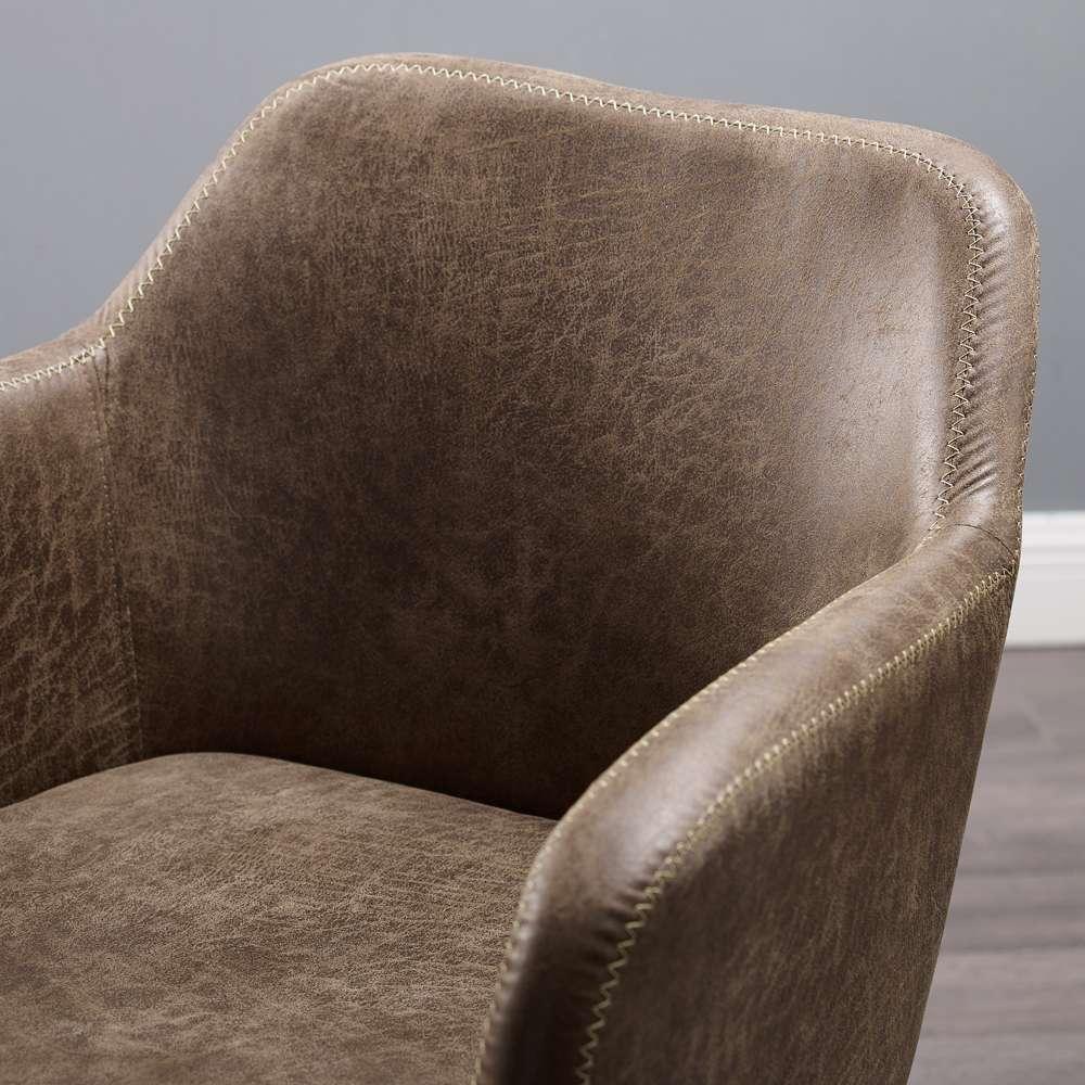 Linon Home Decor - Rylen Office Chair, Brown - OC093BRN01U veiw 2