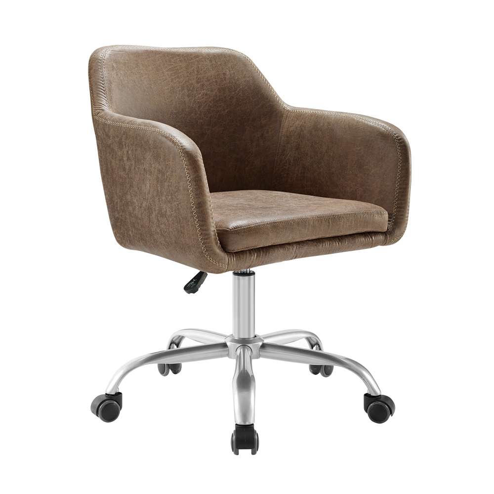 Linon Home Decor - Rylen Office Chair, Brown - OC093BRN01U veiw 4