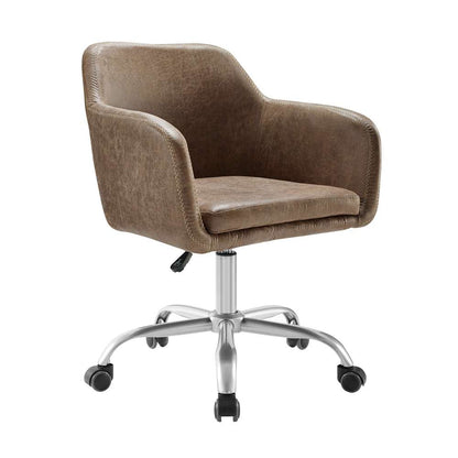 Linon Home Decor - Rylen Office Chair, Brown - OC093BRN01U veiw 4