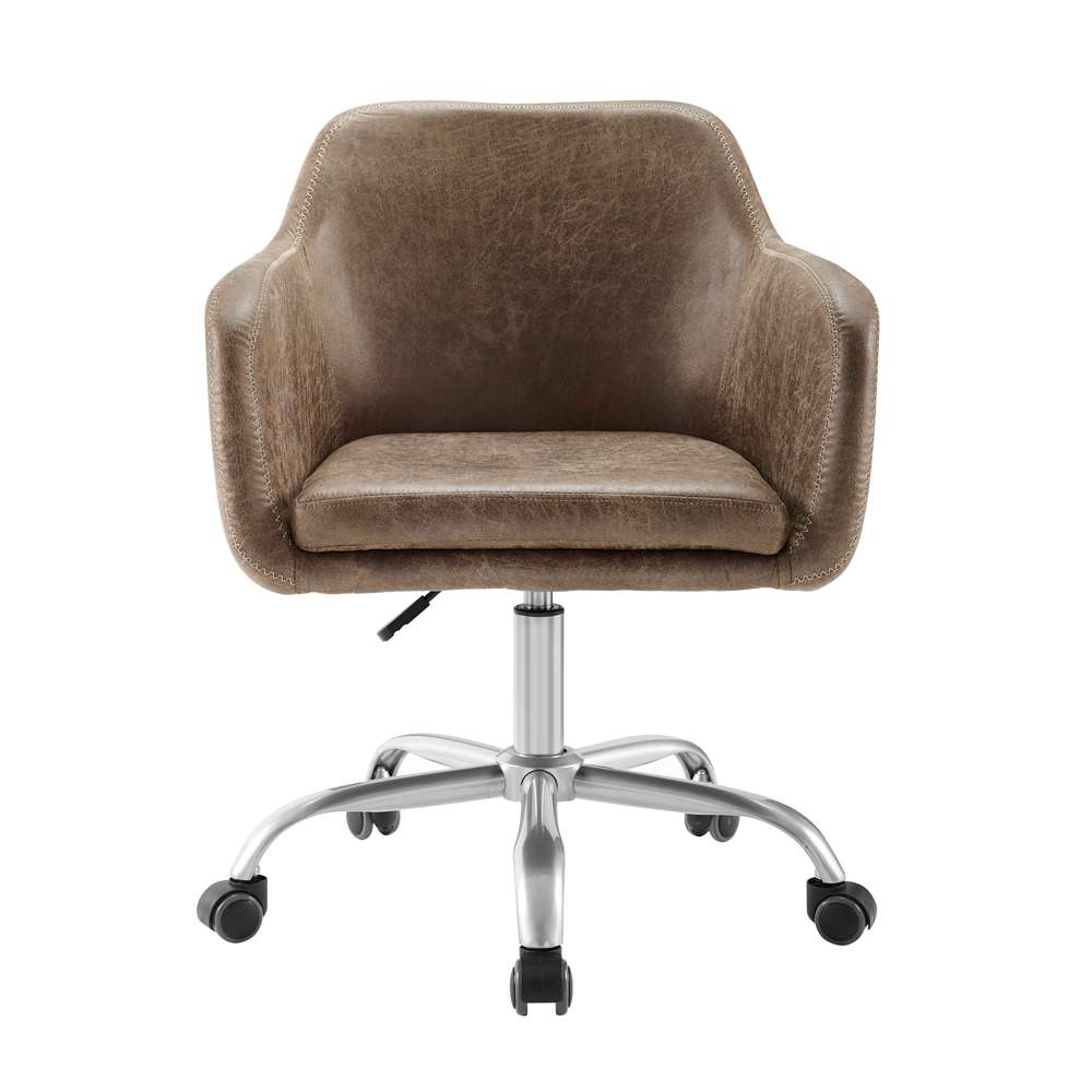 Linon Home Decor - Rylen Office Chair, Brown - OC093BRN01U veiw 5