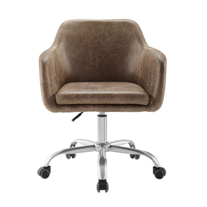 Linon Home Decor - Rylen Office Chair, Brown - OC093BRN01U veiw 5