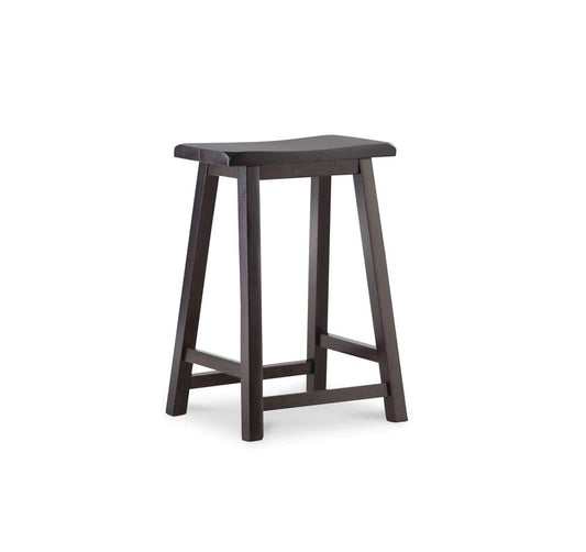 Linon Home Decor - Saddle Stool 24 Inches - 98441DKBRN01 veiw 1
