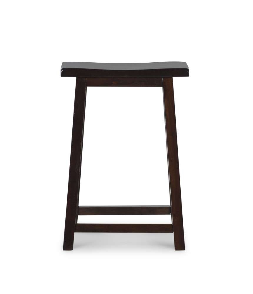 Linon Home Decor - Saddle Stool 24 Inches - 98441DKBRN01 veiw 3