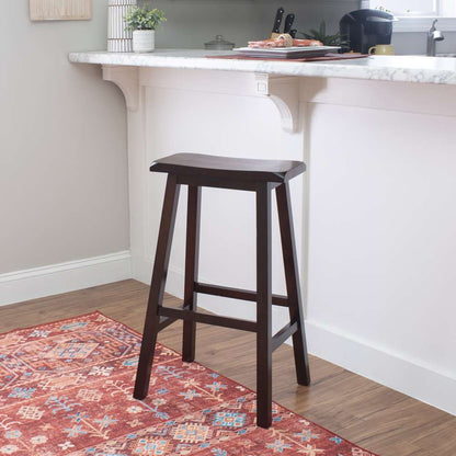 Linon Home Decor - Saddle Stool 29 Inches - 98442DKBRN01 veiw 8
