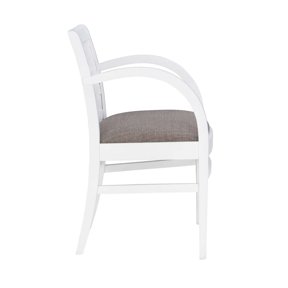 Linon Home Decor - Samantha Woven Arm Chair White - CH280WHT01ASU veiw 3