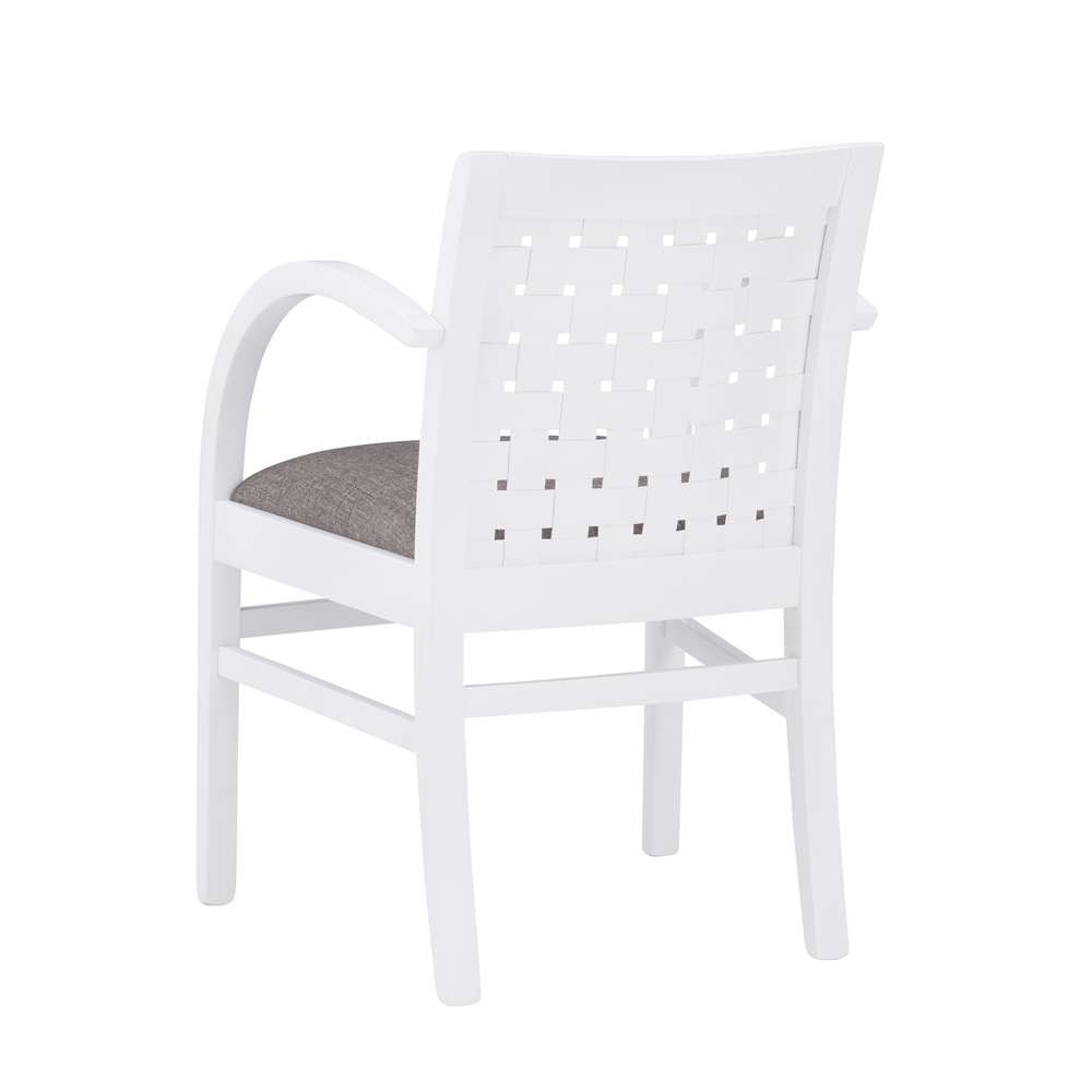 Linon Home Decor - Samantha Woven Arm Chair White - CH280WHT01ASU veiw 4