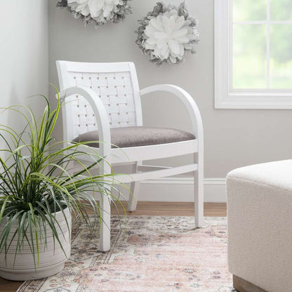 Linon Home Decor - Samantha Woven Arm Chair White - CH280WHT01ASU veiw 6