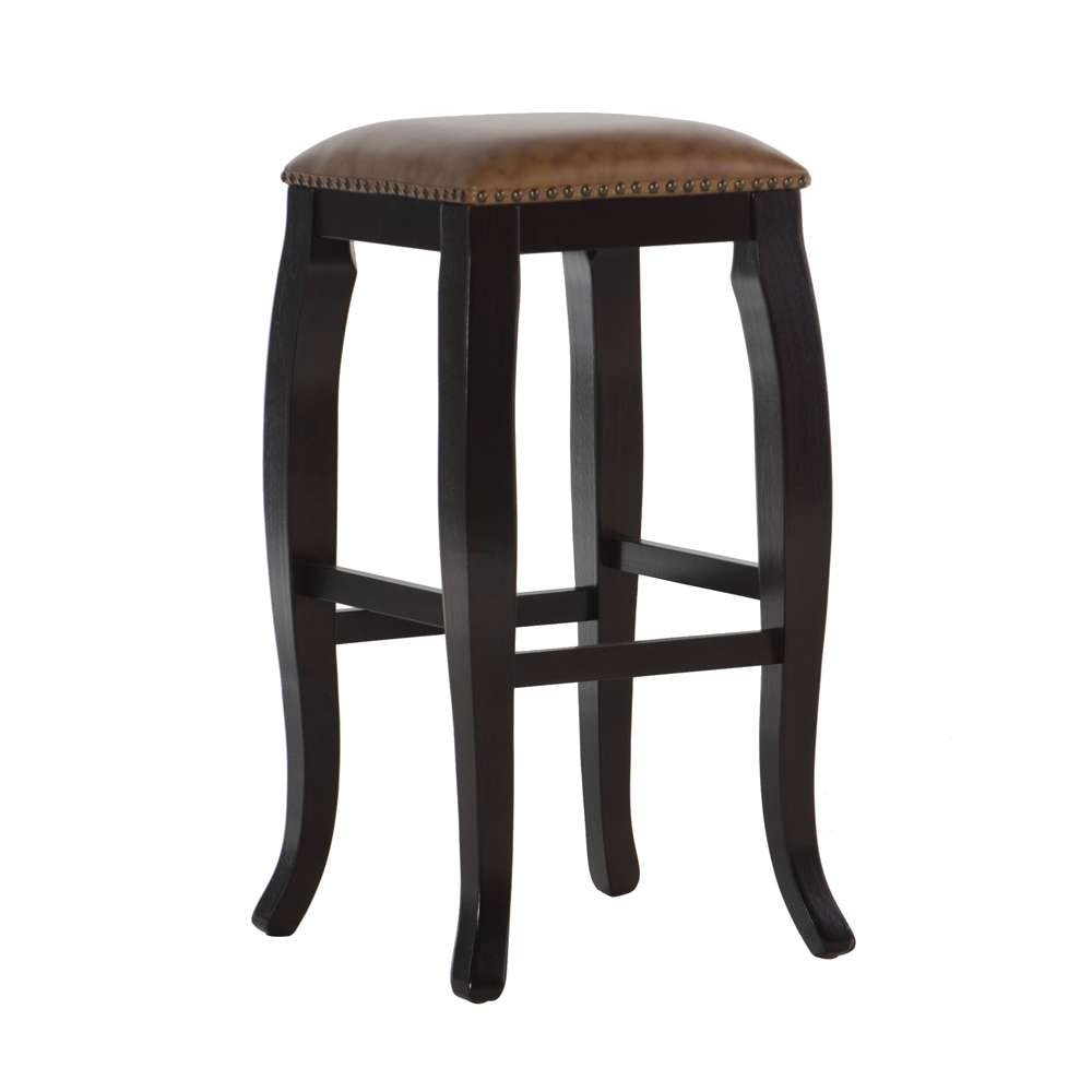 Linon Home Decor - San Francisco Square Top Bar Stool - Caramel - 178205CAR01 veiw 1