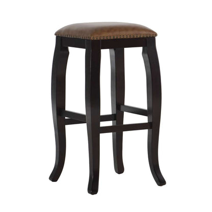 Linon Home Decor - San Francisco Square Top Bar Stool - Caramel - 178205CAR01 veiw 1