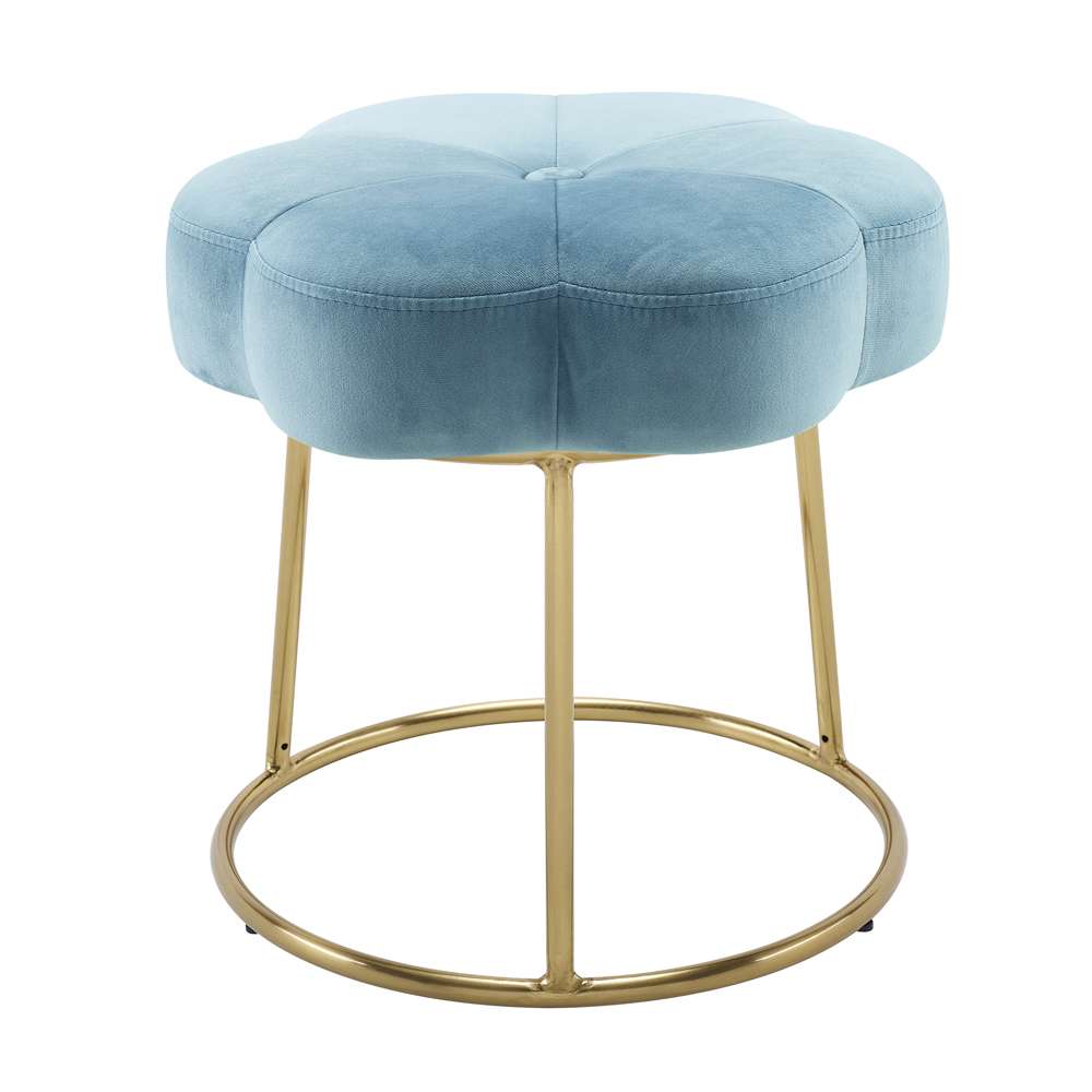 Linon Home Decor - Seraphina Accent Vanity Stool, Blue - ST006BLU01ASU veiw 4