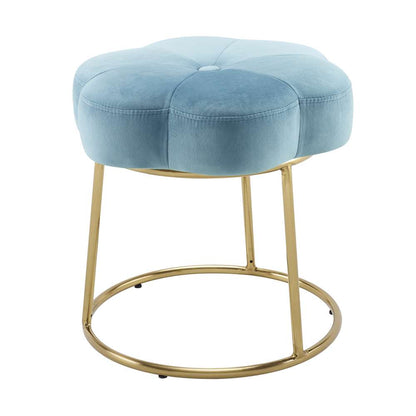 Linon Home Decor - Seraphina Accent Vanity Stool, Blue - ST006BLU01ASU veiw 5