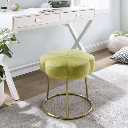 Linon Home Decor - Seraphina Accent Vanity Stool, Green - ST006GRN01ASU veiw 1