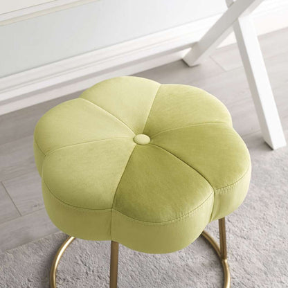 Linon Home Decor - Seraphina Accent Vanity Stool, Green - ST006GRN01ASU veiw 2