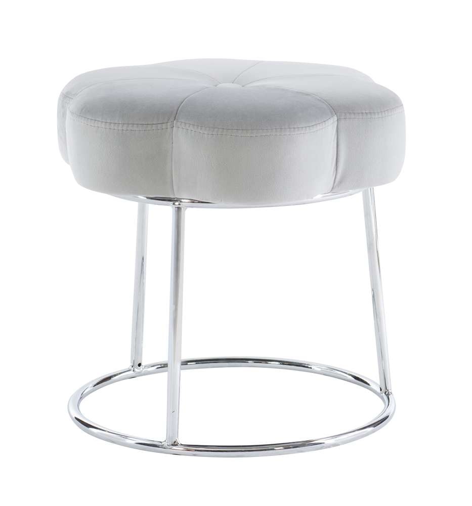Linon Home Decor - Seraphina Accent Vanity Stool, Grey - ST006GRY01ASU veiw 1