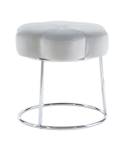 Linon Home Decor - Seraphina Accent Vanity Stool, Grey - ST006GRY01ASU veiw 3