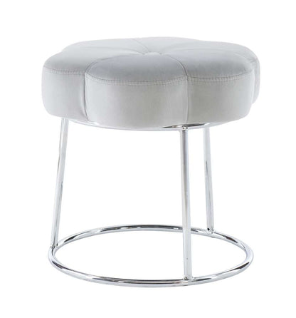 Linon Home Decor - Seraphina Accent Vanity Stool, Grey - ST006GRY01ASU veiw 4