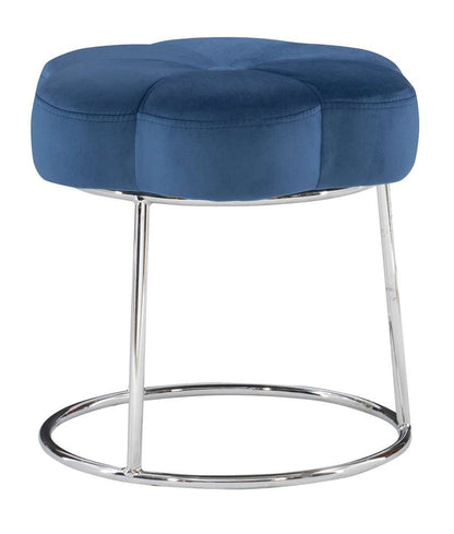 Linon Home Decor - Seraphina Accent Vanity Stool, Navy Blue - ST006NVY01ASU veiw 3