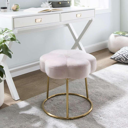 Linon Home Decor - Seraphina Accent Vanity Stool, Pink - ST006PNK01ASU veiw 1