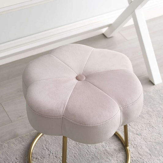 Linon Home Decor - Seraphina Accent Vanity Stool, Pink - ST006PNK01ASU veiw 2