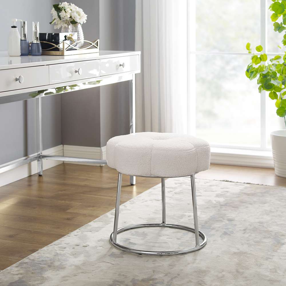 Linon Home Decor - Seraphina Stool Sherpa - ST006SHERP01ASU veiw 5