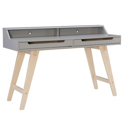 Linon Home Decor - Shivley Two Drawer Desk Grey - DK108GRY01U veiw 1